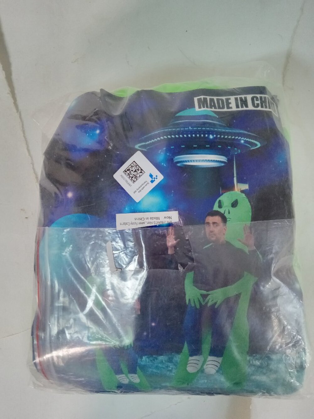 Inflatable Alien Costume Adult Abduction Blow Up Suit Halloween New